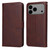 iPhone 17 Pro Max Classic Calf Texture Flip Leather Phone Case - Brown