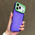 iPhone 17 Pro Max Color Contrast Lens Frame Transparent TPU Phone Case - Purple+Green
