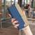 iPhone 17 Pro Max Color Matching RFID Anti-theft Leather Phone Case - Blue iPhone 17 Pro Max Color Matching RFID Anti-theft Leather Phone Case - Blue