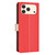 iPhone 17 Pro Max Color Matching RFID Anti-theft Leather Phone Case - Red iPhone 17 Pro Max Color Matching RFID Anti-theft Leather Phone Case - Red