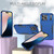 iPhone 17 Pro Max Commuter Shockproof TPU + PC Phone Case - Royal Blue+Black