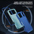 iPhone 17 Pro Max Commuter Shockproof TPU + PC Phone Case - Royal Blue+Grey Green