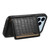 iPhone 17 Pro Max Crocodile Texture Card Bag Design Full Coverage Phone Case - Black