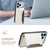 iPhone 17 Pro Max Crocodile Texture Card Bag Design Full Coverage Phone Case - White