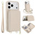 iPhone 17 Pro Max Crossbody Zipper RFID Card Bag Phone Case - Apricot