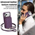 iPhone 17 Pro Max Crossbody Zipper RFID Card Bag Phone Case - Dark Purple