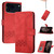iPhone 17 Pro Max Cubic Skin Feel Flip Leather Phone Case - Red iPhone 17 Pro Max Cubic Skin Feel Flip Leather Phone Case - Red