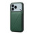 iPhone 17 Pro Max D04 Calf Texture Dual Card Slot Holder Phone Case - Green