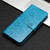 iPhone 17 Pro Max Daisy Embossed Leather Phone Case - Blue