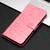 iPhone 17 Pro Max Daisy Embossed Leather Phone Case - Pink