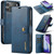 iPhone 17 Pro Max DG.MING Crazy Horse Texture Detachable Magnetic Leather Phone Case - Blue