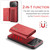 iPhone 17 Pro Max DG.MING M1 Series 3-Fold Multi Card Wallet Leather Phone Case - Red iPhone 17 Pro Max DG.MING M1 Series 3-Fold Multi Card Wallet Leather Phone Case - Red