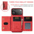 iPhone 17 Pro Max DG.MING M2 Series 3-Fold Card Bag Wallet Leather Phone Case - Red iPhone 17 Pro Max DG.MING M2 Series 3-Fold Card Bag Wallet Leather Phone Case - Red