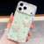 iPhone 17 Pro Max Diamond Glitter Pearl Butterfly Four-Corner Shockproof Phone Case - Light Green