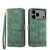 iPhone 17 Pro Max Dierfeng Dream Line TPU Hybrid PU Leather Phone Case - Green