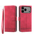 iPhone 17 Pro Max Dierfeng Dream Line TPU Hybrid PU Leather Phone Case - Red iPhone 17 Pro Max Dierfeng Dream Line TPU Hybrid PU Leather Phone Case - Red
