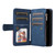 iPhone 17 Pro Max Dual-color 9 Card Slots Zipper Wallet Leather Phone Case - Blue iPhone 17 Pro Max Dual-color 9 Card Slots Zipper Wallet Leather Phone Case - Blue