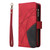 iPhone 17 Pro Max Dual-color 9 Card Slots Zipper Wallet Leather Phone Case - Red