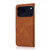 iPhone 17 Pro Max Dual-color Stitching Leather Phone Case - Brown Red
