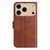 iPhone 17 Pro Max Dual-Folded S-shape Leather Phone Case - Coffee