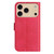 iPhone 17 Pro Max Dual-Folded S-shape Leather Phone Case - Rose Red