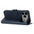 iPhone 17 Pro Max Embossed Happy Cat Pattern Flip Leather Phone Case - Blue