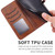 iPhone 17 Pro Max Embossed Happy Cat Pattern Flip Leather Phone Case - Brown