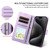iPhone 17 Pro Max Embossed Heart Dog RFID Blocking Wallet Leather Phone Case - Purple