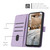 iPhone 17 Pro Max Embossed Kitten Phone Leather Case with Lanyard - Purple