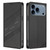 iPhone 17 Pro Max Embossed Multi-functional Wallet Retro Leather Phone Case - Black