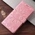 iPhone 17 Pro Max Embossed Sunflower Leather Phone Case - Pink