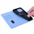 iPhone 17 Pro Max Embossed Two-Color Leather Phone Case - Pink Blue
