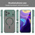 iPhone 17 Pro Max Fan Dun Series TPU Hybrid PC Frosted Magsafe Phone Case - Green