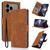 iPhone 17 Pro Max Fantasy Skin-feel Calfskin Texture Leather Phone Case - Brown