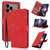 iPhone 17 Pro Max Fantasy Skin-feel Calfskin Texture Leather Phone Case - Red