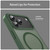 iPhone 17 Pro Max Fanying Series PC Hybrid TPU Translucent Frosted MagSafe Phone Case - Olive Green