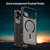 iPhone 17 Pro Max Fanying Series PC Hybrid TPU Translucent Frosted MagSafe Phone Case - Translucent Black