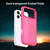 iPhone 17 Pro Max Fanying Series PC Hybrid TPU Translucent Frosted Phone Case - Rose Red