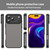 iPhone 17 Pro Max Fanying Series PC Hybrid TPU Translucent Frosted Phone Case - Translucent Black