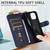 iPhone 17 Pro Max Fashion Calf Texture Zipper Leather Phone Case - Blue