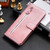 iPhone 17 Pro Max Fashion Calf Texture Zipper Leather Phone Case - Rose Gold