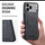 iPhone 17 Pro Max Fierre Shann Cowhide Vertical Flip Magnetic Card Holder Phone Case - Black iPhone 17 Pro Max Fierre Shann Cowhide Vertical Flip Magnetic Card Holder Phone Case - Black
