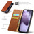 iPhone 17 Pro Max Fierre Shann PU Genuine Leather Texture Phone Case - Brown
