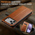 iPhone 17 Pro Max Fierre Shann PU Genuine Leather Texture Phone Case - Brown