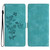 iPhone 17 Pro Max Flower Butterfly Embossing Pattern Leather Phone Case - Sky Blue