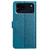 iPhone 17 Pro Max Flower Embossed Leather Phone Case - Blue iPhone 17 Pro Max Flower Embossed Leather Phone Case - Blue