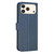iPhone 17 Pro Max Four-leaf Embossed Leather Phone Case - Blue