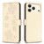 iPhone 17 Pro Max Four-leaf Embossed Leather Phone Case - Gold