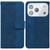 iPhone 17 Pro Max Geometric Embossed Leather Phone Case - Blue