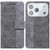 iPhone 17 Pro Max Geometric Embossed Leather Phone Case - Grey